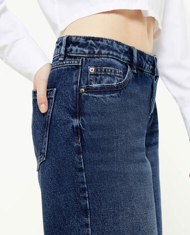 Jean wide taille basse bleu - Pimkie