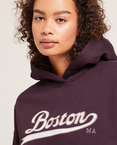 Sweat en molleton cropped rouge - Pimkie