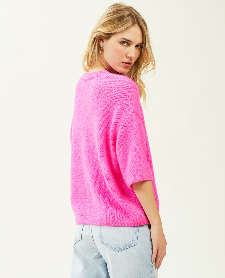 Pull manches courtes rose - Pimkie