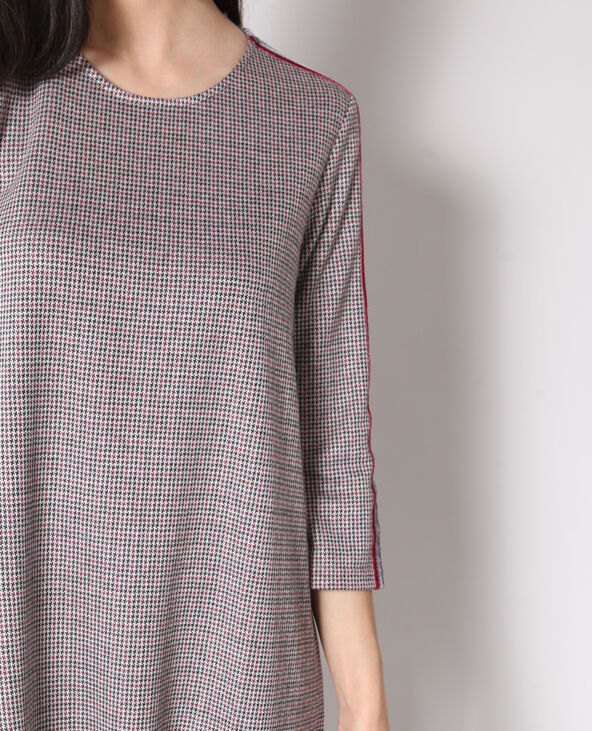Robe à imprimé bordeaux - Pimkie