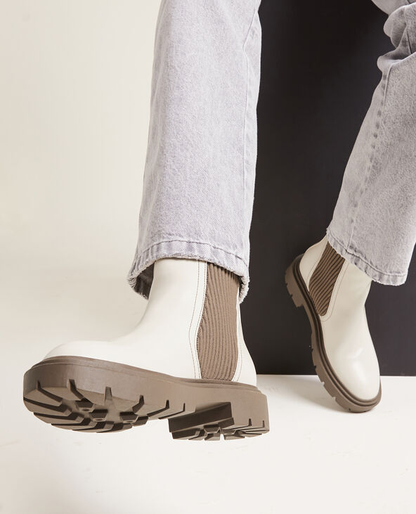Boots semelles crantées beige - Pimkie