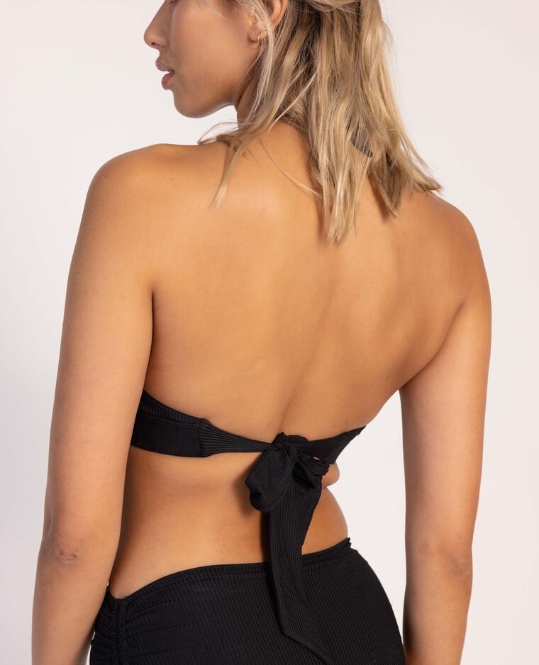 Haut de maillot triangle foulard croisé noir - Pimkie
