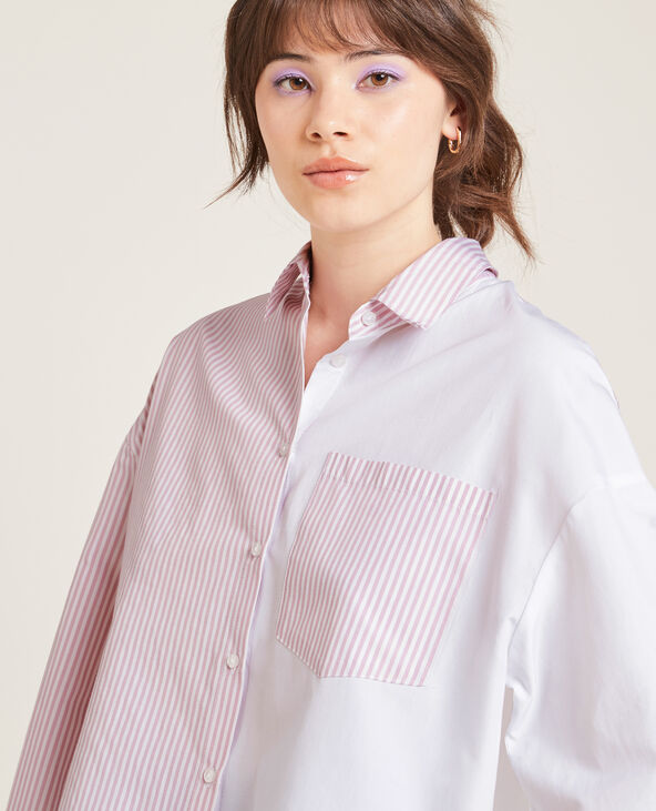 Chemise courte manches longues rose - Pimkie