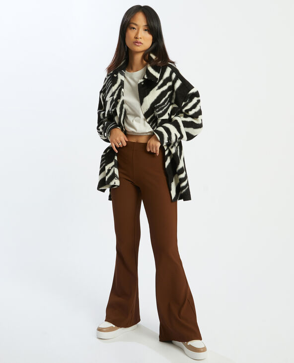 Pantalon flare côtelé marron - Pimkie
