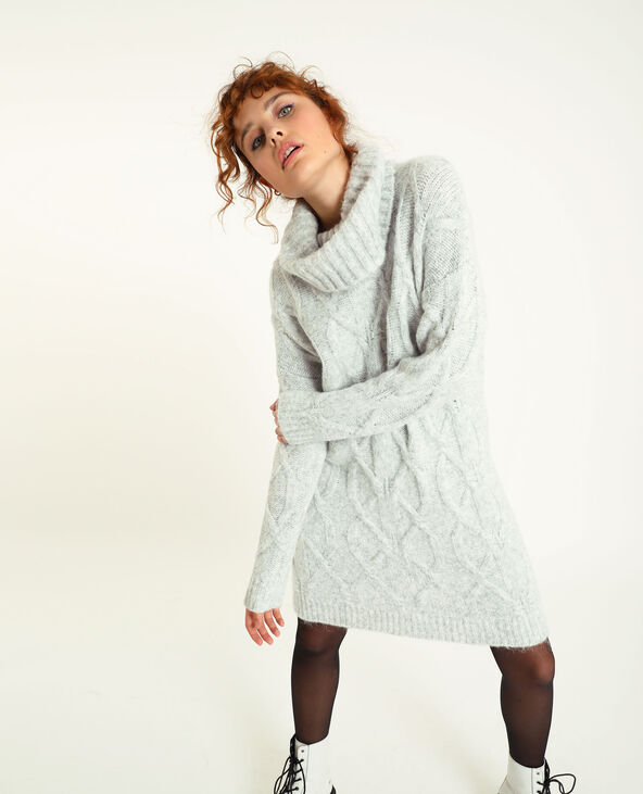 Robe pull torsadé blanc - Pimkie