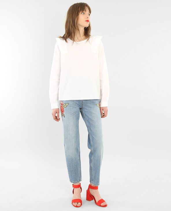 Blouse volants blanc - Pimkie
