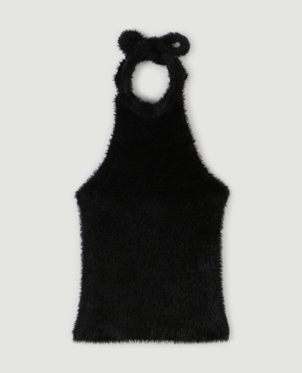 Top dos-nu en maille poilue noir - Pimkie