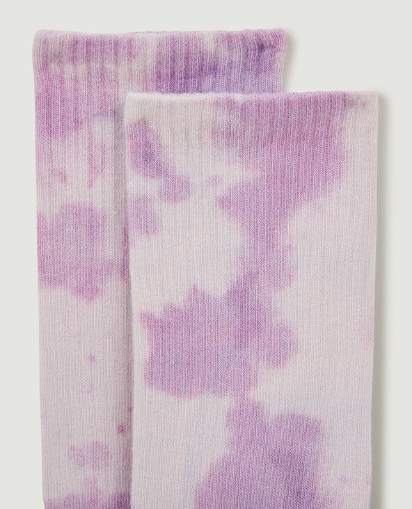 Paire de chaussettes tie and dye rose clair - Pimkie