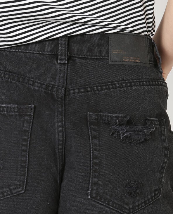 Short en jean destroy noir - Pimkie
