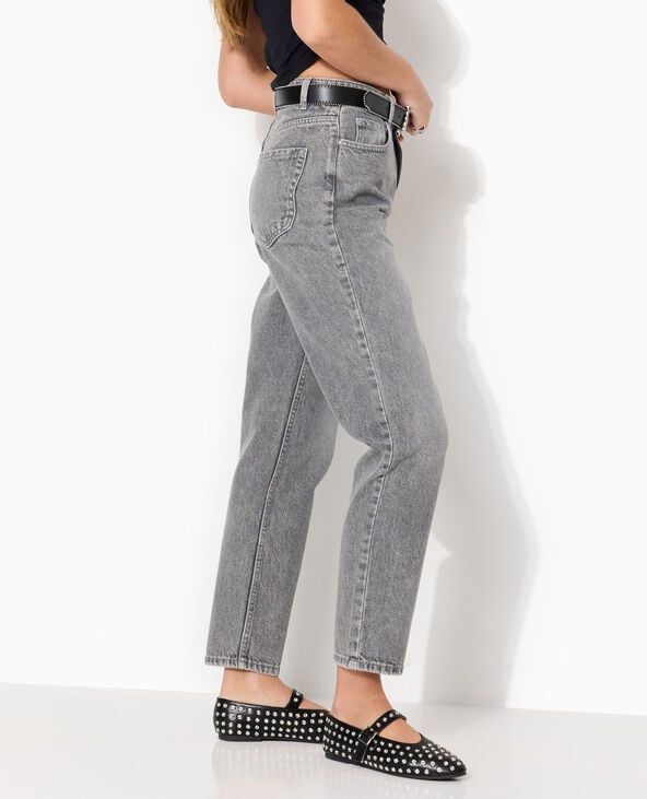 Jean mom taille haute gris clair - Pimkie