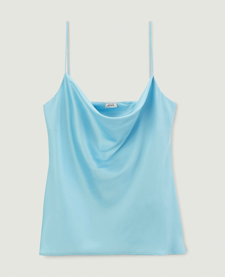 Top satiné à bretelles bleu - Pimkie