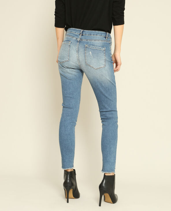 Jean skinny destroy bleu foncé - Pimkie