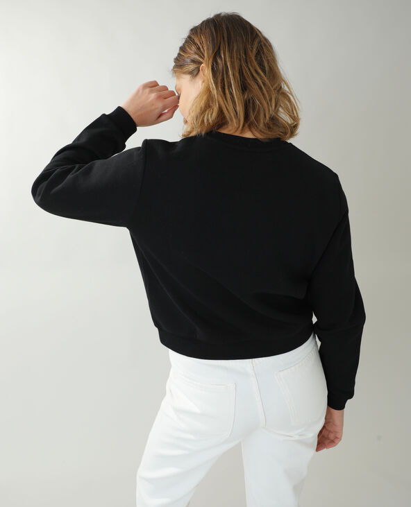 Sweat molleton Bambi noir - Pimkie
