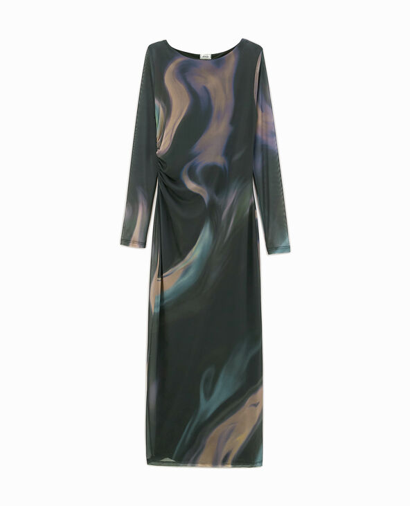 Robe longue en tulle vert kaki - Pimkie