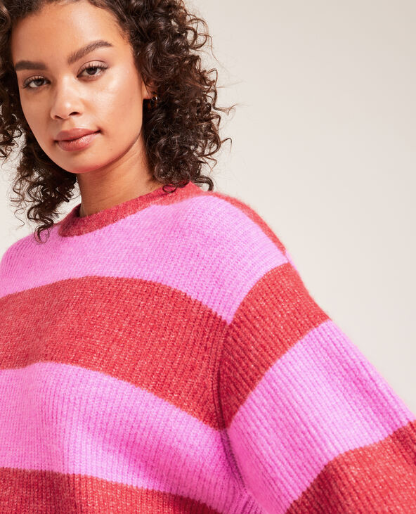 Pull rose et rouge outlet