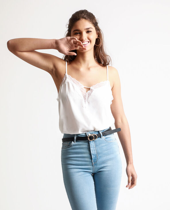 Top à dentelle blanc - Pimkie