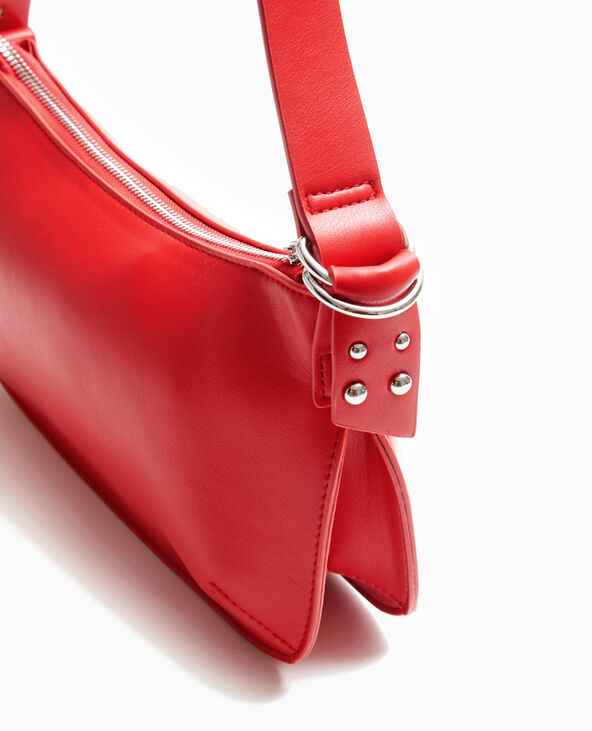 Sac porté épaule effet double poche rouge - Pimkie
