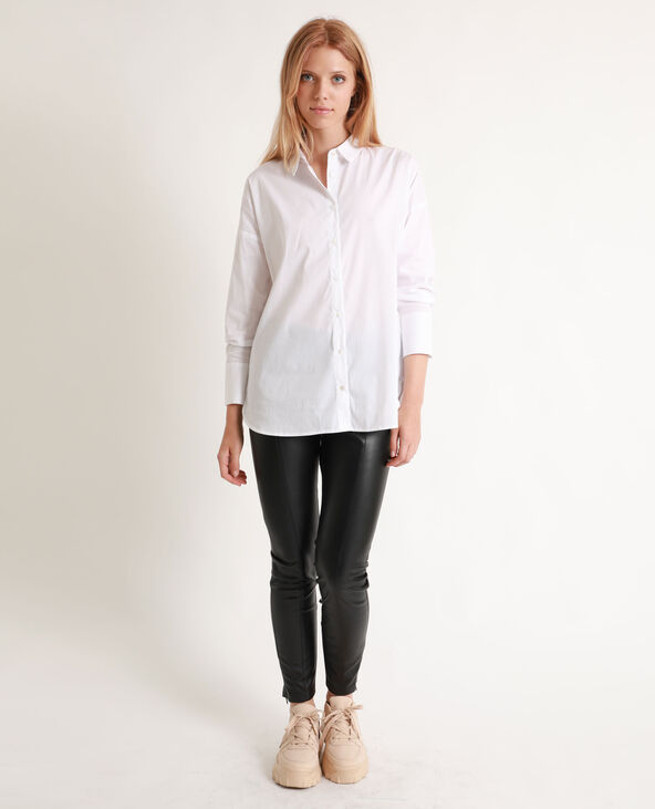 Legging en faux cuir noir - Pimkie