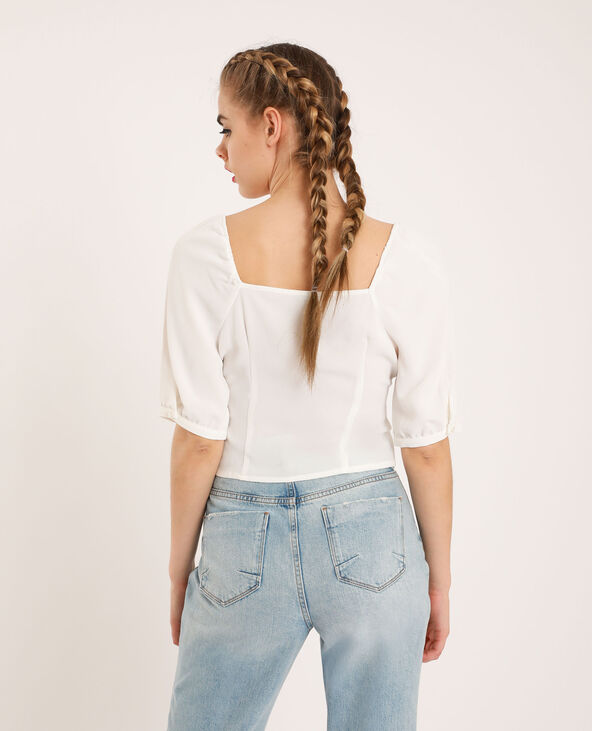 Top corset blanc - Pimkie
