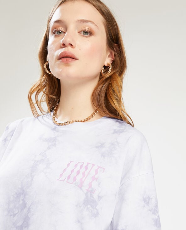 T-shirt oversize tie and dye violet - Pimkie