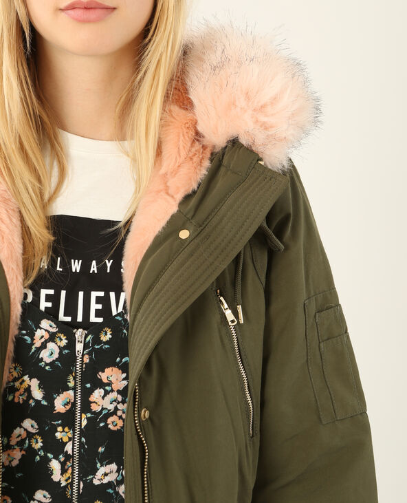Parka longue à capuche vert kaki - Pimkie