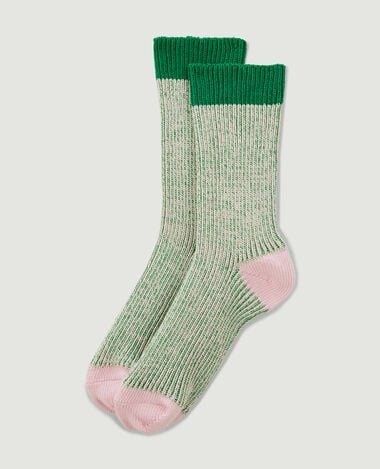 Paire de chaussettes en maille mélangée vert émeraude - Pimkie