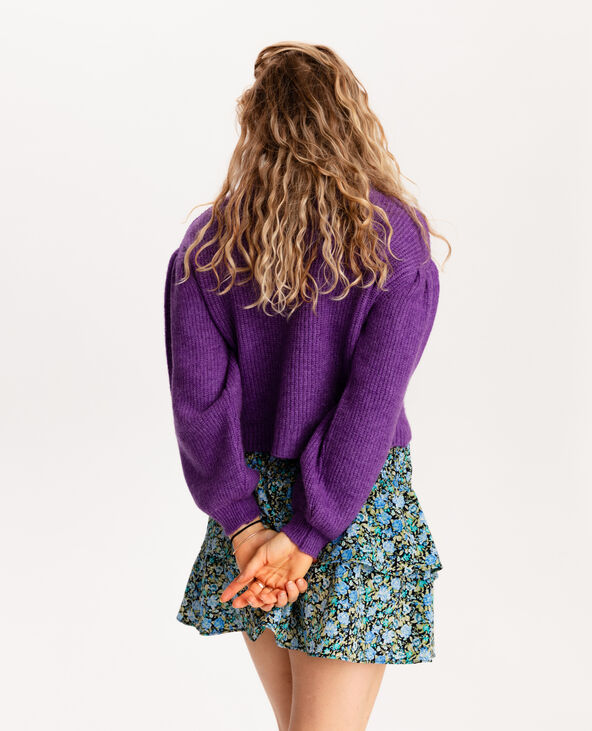 Pull maille best sale violet