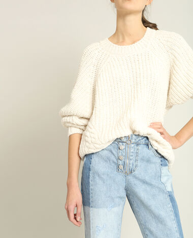Pull torsadé beige - Pimkie