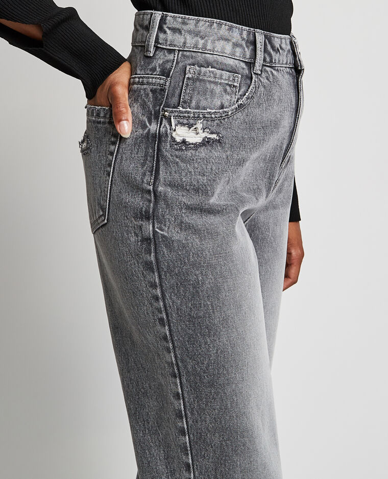 Jean mom trashé gris - Pimkie