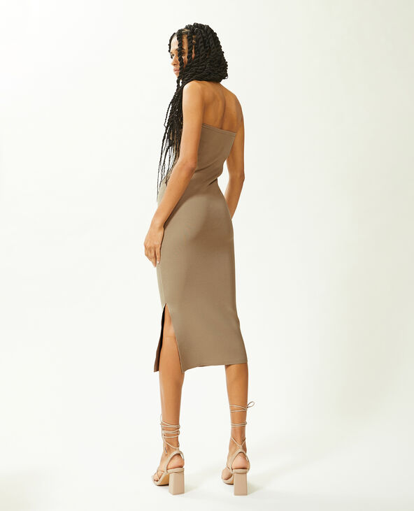 Robe tube en maille beige - Pimkie