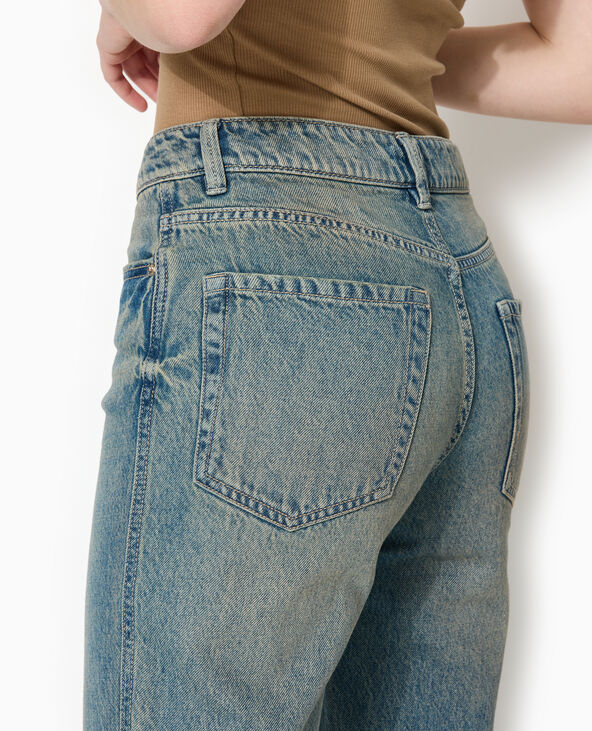 Jean straight taille regular effet dirty jaune ocre - Pimkie