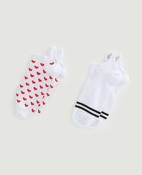 Lot de 2 paires de soquettes blanc - Pimkie