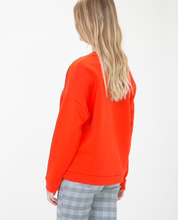 Sweat à message rouge - Pimkie