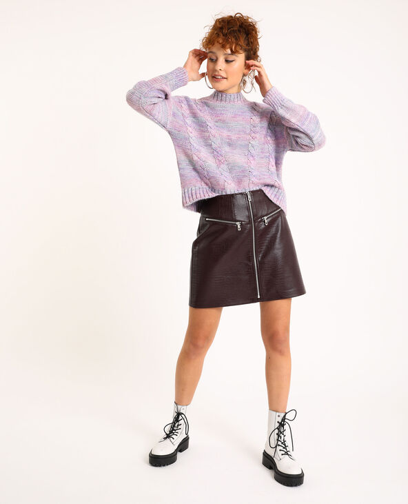 Jupe zipp e faux cuir Pimkie