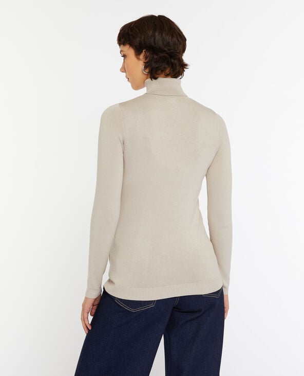 Pull à col roulé beige - Pimkie
