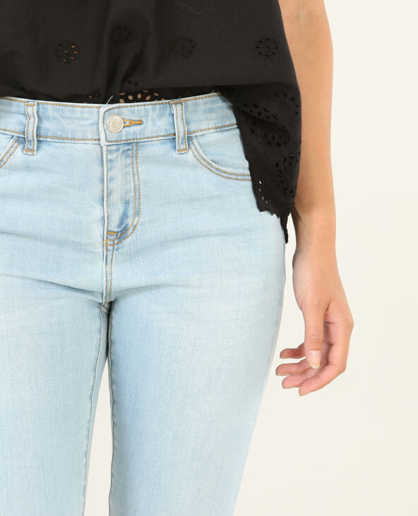 Jean skinny raw cut zippé bleu clair - Pimkie