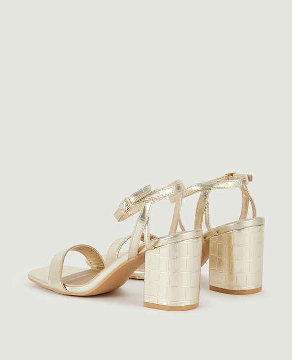 Sandales talons effet croco