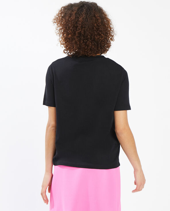 T-shirt col rond basique noir - Pimkie