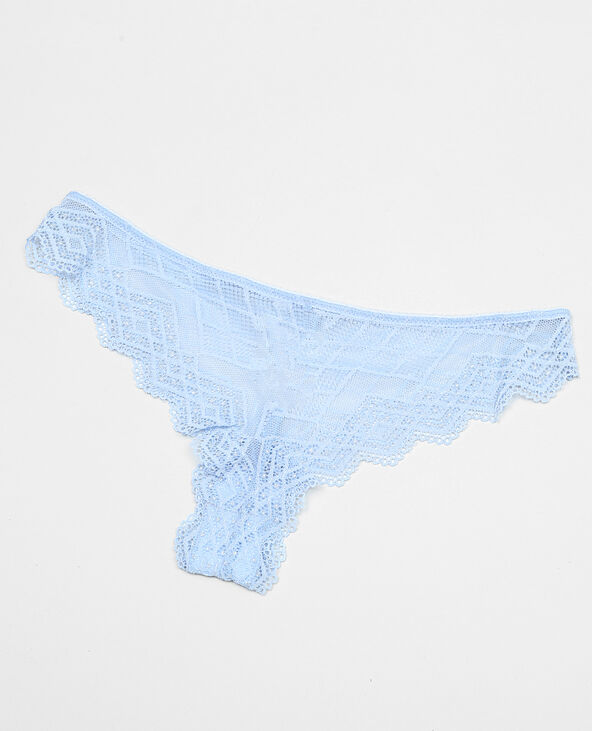 Tanga dentelle bleu - Pimkie
