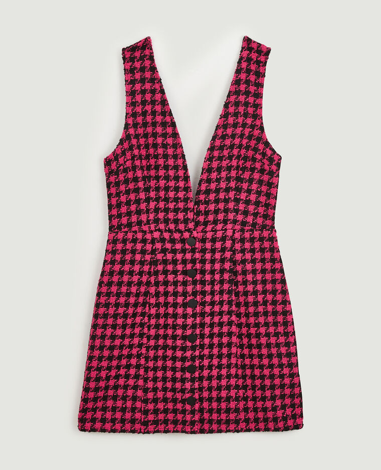 Robe en tweed avec boutons rose - Pimkie