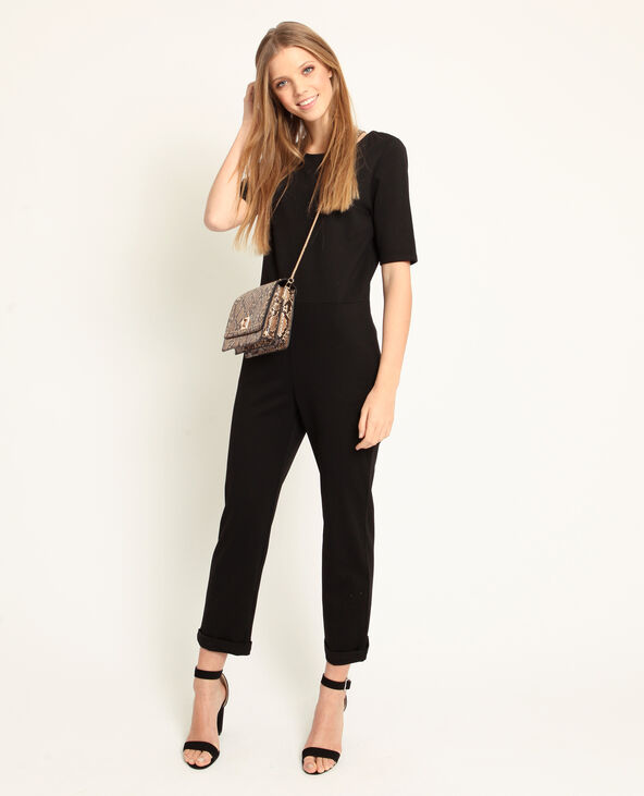 Combi-pantalon à manches courtes noir - Pimkie