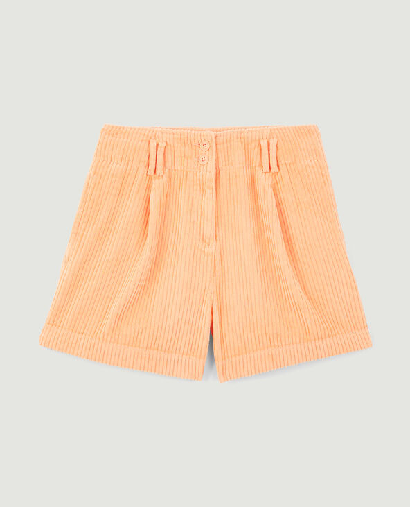 Short velours taille haute avec pinces orange - Pimkie