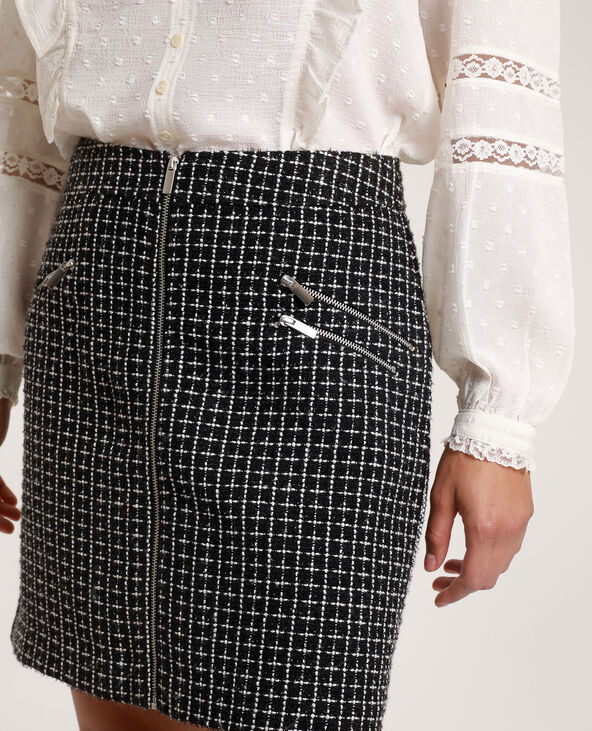 Jupe en tweed noir - Pimkie