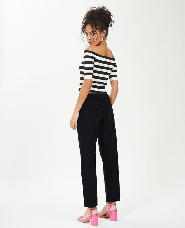 Jean straight taille basse noir - Pimkie
