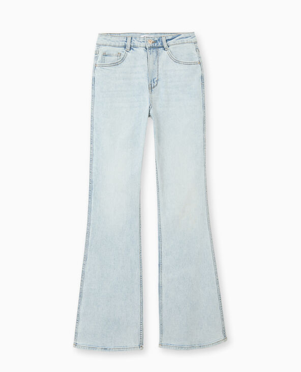 Jean flare taille haute bleu clair - Pimkie