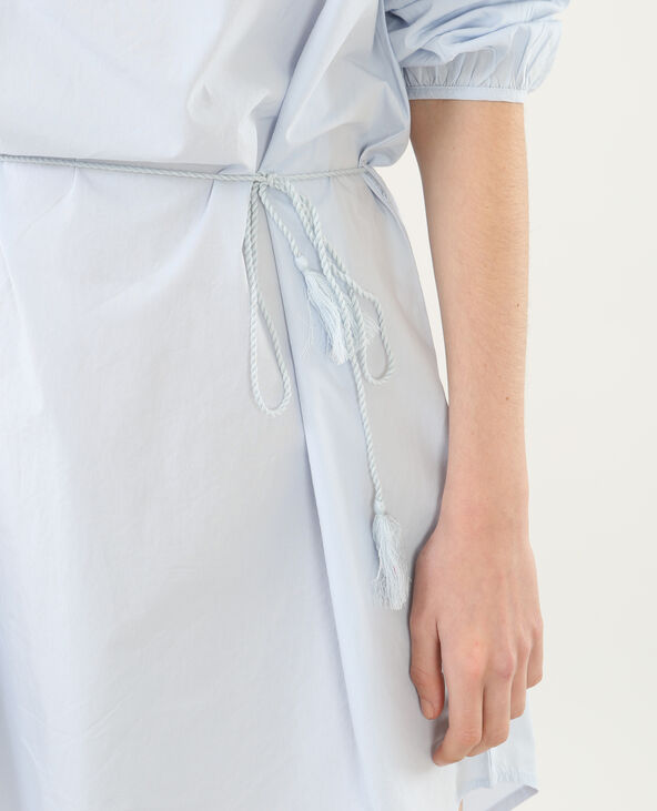 Robe folk brodée bleu - Pimkie
