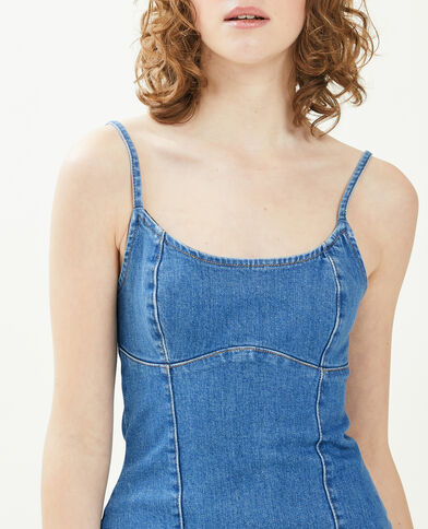 Robe courte en jean bleu - Pimkie