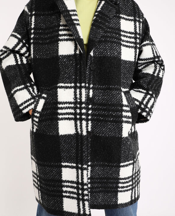 Manteau à carreaux écru - Pimkie