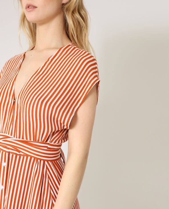 Robe midi ceinturée écru - Pimkie
