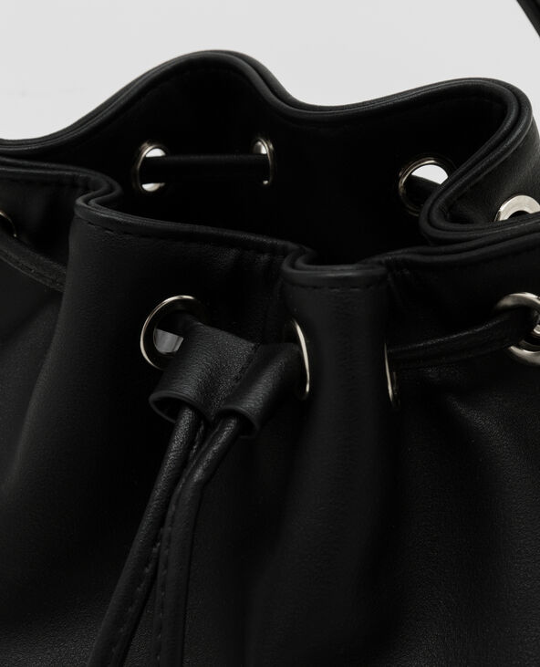 Sac seau en faux cuir noir - Pimkie